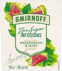 SMIRNOFF ZERO SUGAR INFUSIONS- WATERMELON & MINT 750ml